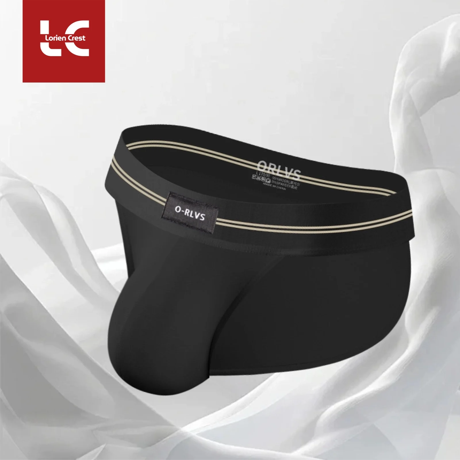 3pcs【LORIEN CREST】 Breathable Modal Gay Men’s Thongs Briefs Sexy Large Pouch Tagless Design Ultra-Soft Comfort Underwear