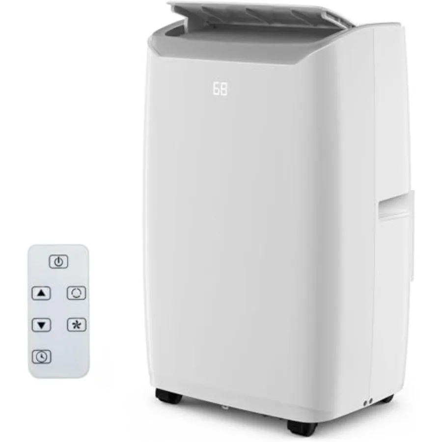 

Portable air conditioner for home use, white ABS plastic, 14000 BTU cooling capacity with remote, 3-in-1 function cooling/fan/d