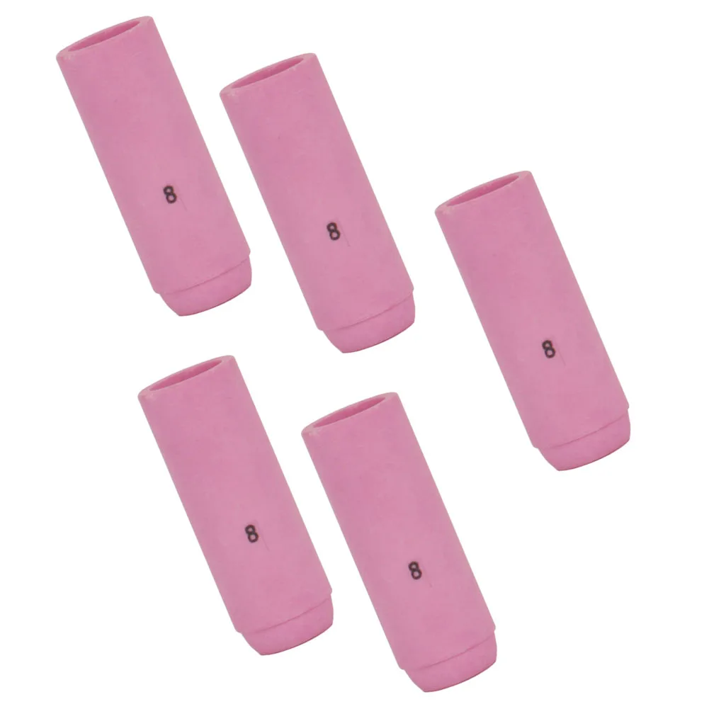 5PCS For TIG Welding Shield Cups Alumina Nozzles 10N46 8# 12.5mm Orifice Suitable for WP 17 18 26 and Related For TIG Torches