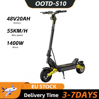 OOTD S10 E-Scooter 1400W Motor 48V20AH Battery 10-inch Road Tire Cycling Sports City Foldable Adults Electric Scooter