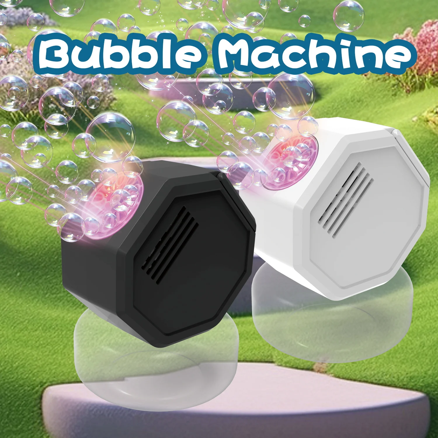 เครื่องทําฟองสบู่ไฟตั้งพื้นเครื่องทําฟองกลางแจ้งของเล่นปฏิสัมพันธ์ระหว่างพ่อแม่และลูกของขวัญวันหยุดโดยไม่ต้องใช้ฟองแบตเตอรี่วัด