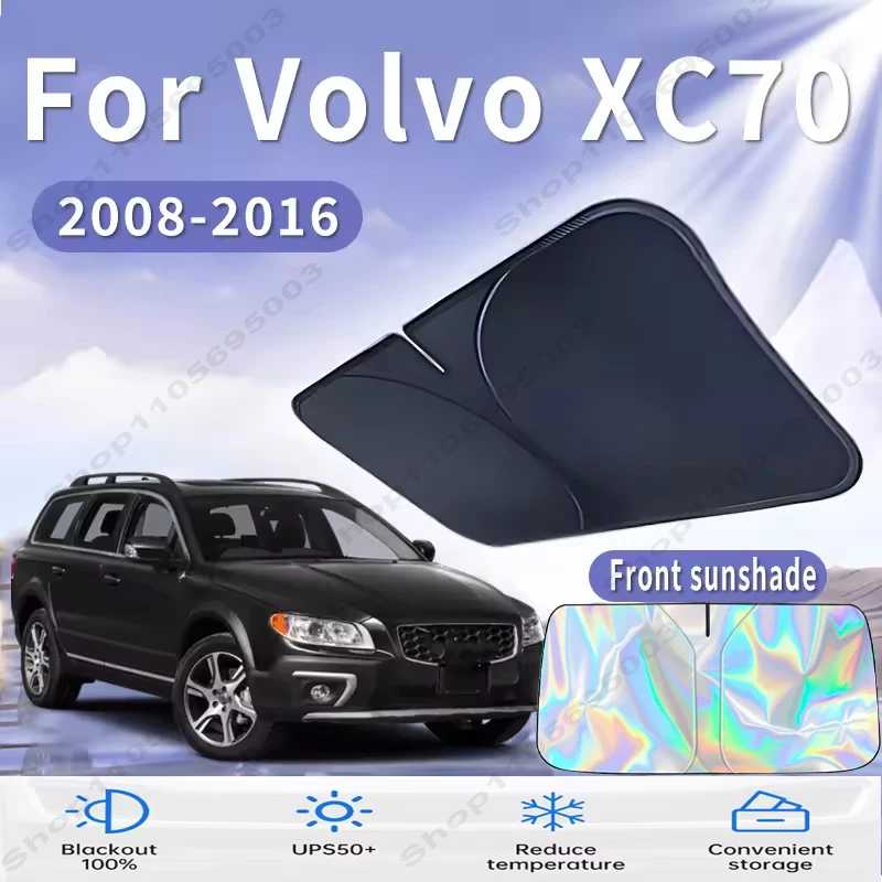 Front Windshield Sun Shade For Volvo XC70 2008~2016 Custom Fit Foldable UV Reflective Sun Heat Protection Car Interior 2009 2015