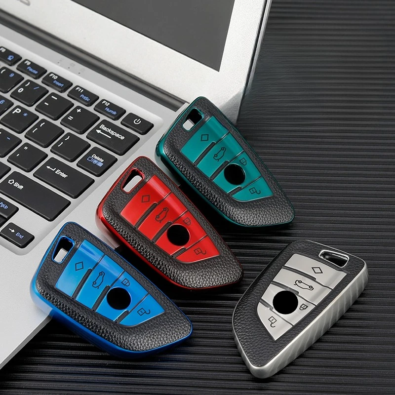 TPU Car Key Case for BMW F46 X1 X2 X3 X5 X6 GT 2 5 6 7 Series 3 4 Buttons Smart Keyless Remote Control Fobs Protector Cover