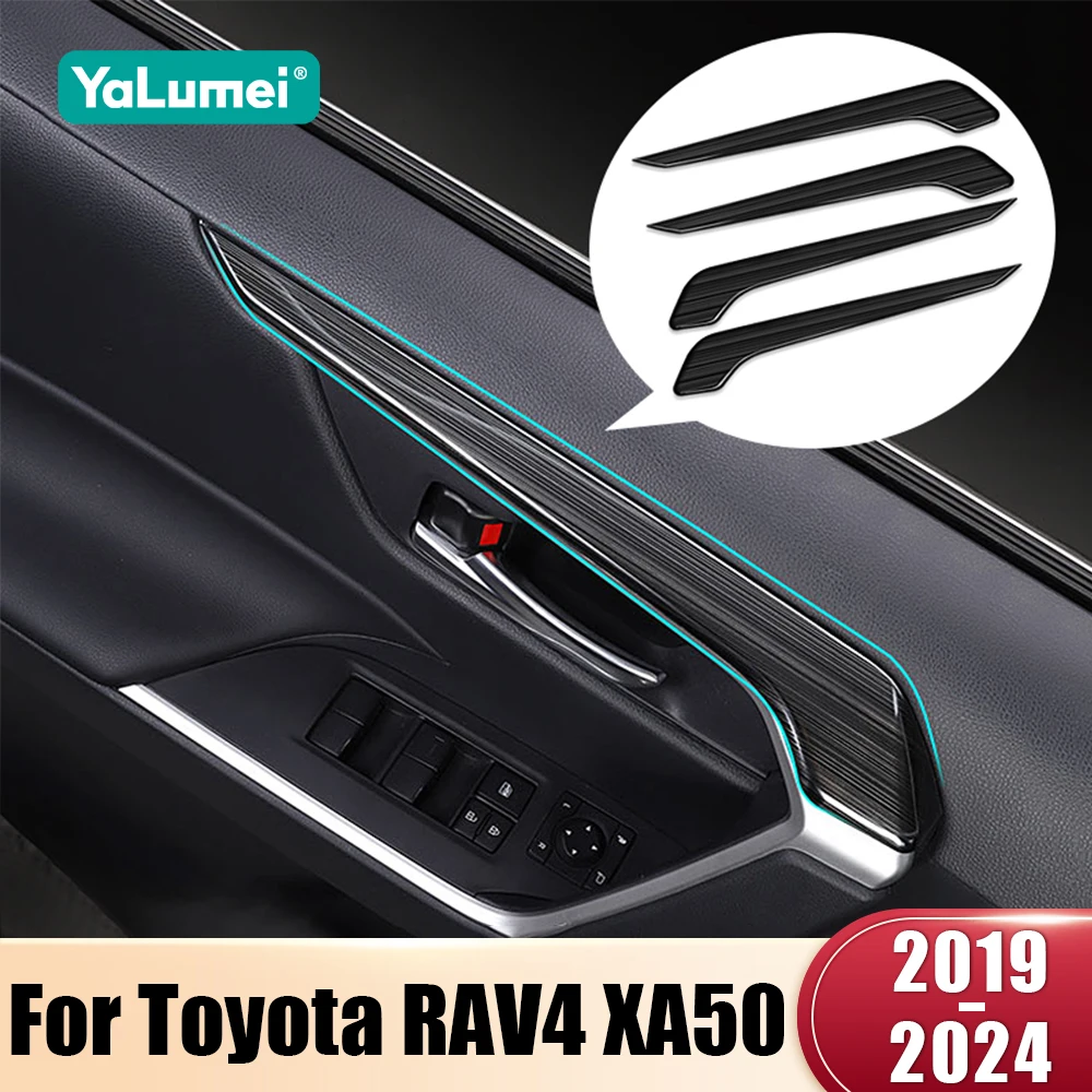 Für Toyota RAV4 XA50 2019 2020 2021 2022 2023 2024 2025 Hybrid Edelstahl Auto-Türinnengriffe Armlehnen-Zierblenden Aufkleber