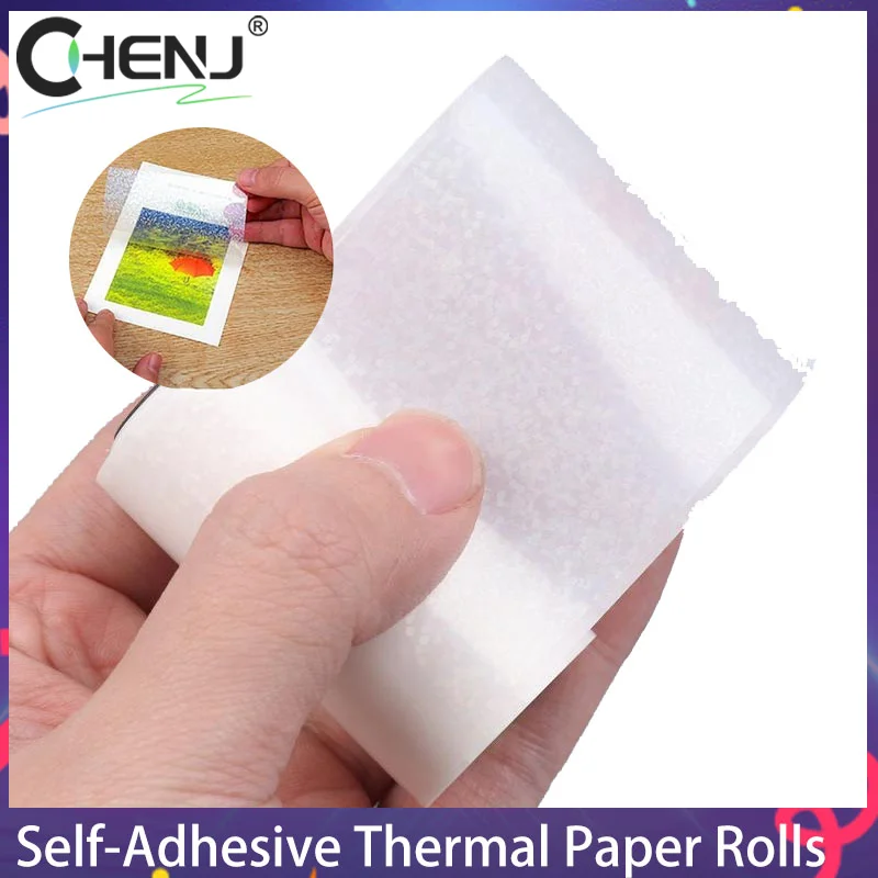 

1/3/5 рулонов прозрачной голографической самоклеящейся термобумаги с точечным рисунком: 57 мм x 3 метра, совместимы с большинством мини-принтеров.