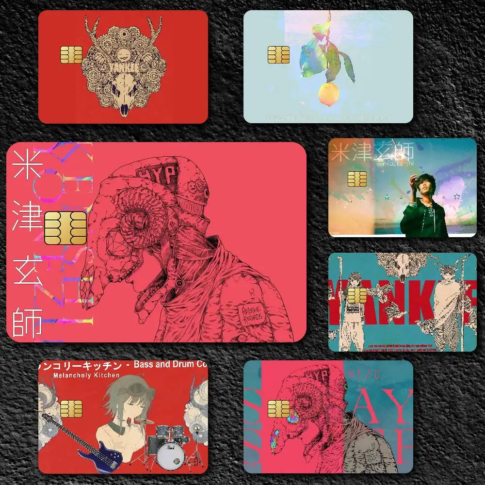 Singer K-Kenshi Y-Yonezu Lost Corner Waterproof Film Skin Card Stickers Cover Credit 4PCS Debit Front Decoration Bank Bus Pass