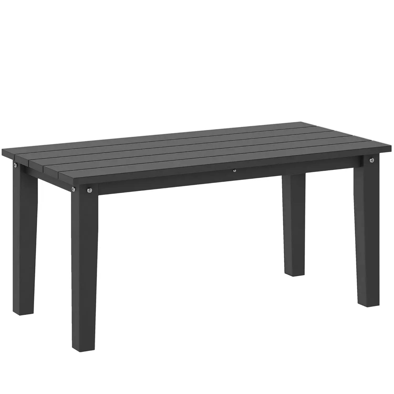 HDPE Outdoor Coffee Table, All-Weather Rectangle Patio Coffee Table, Plastic Outdoor Patio Table with Slatted, Customized