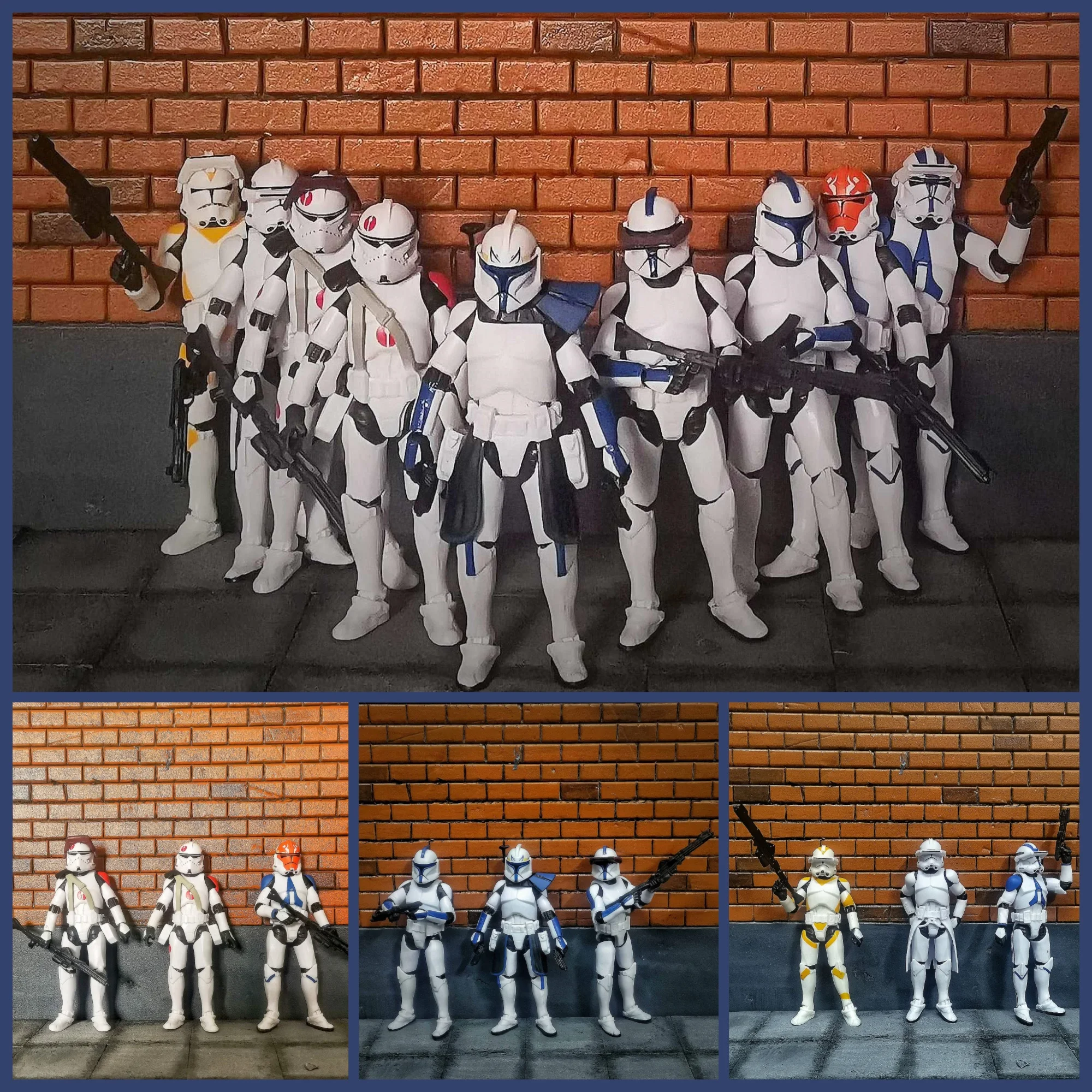 Star Wars 3.75 Inch  1/18 501st 212th 91st Clone Trooper Captian Rex Commander Neyo Action Figure Toys Model Loose