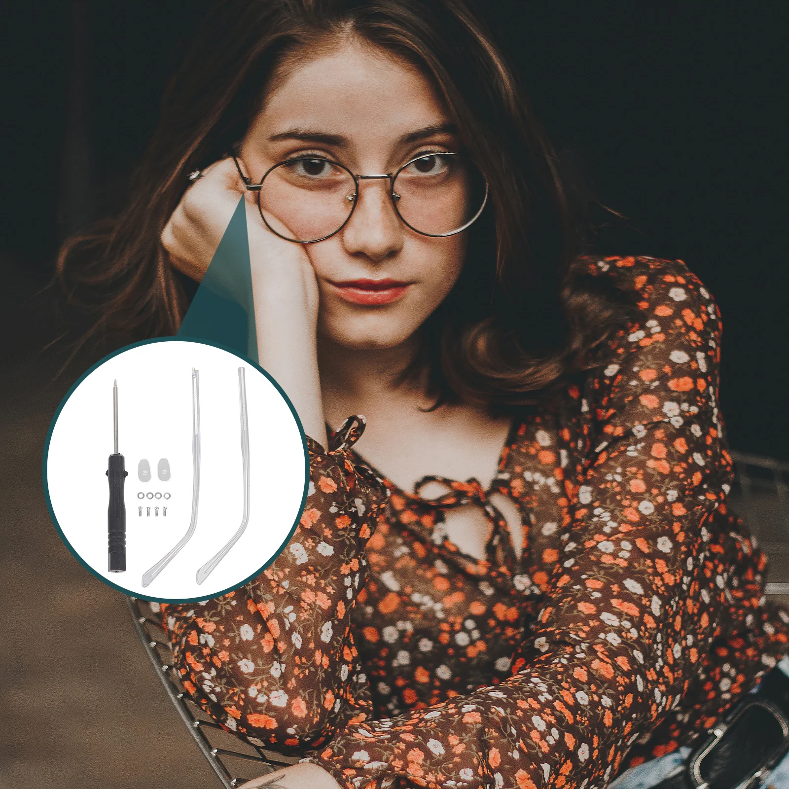 

1 Pair Universal Glasses Replacement Temples Metal Eyeglasses Arms Legs Lightweight Nonslip Design Anti-Fall Protection For