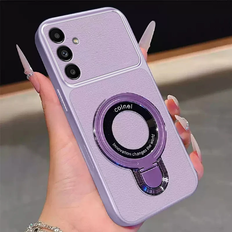 Soft TPU Shockproof Anti‑Scratch Phone Case For Samsung Galaxy S25 With Glitter Kickstand Protective Back Cover