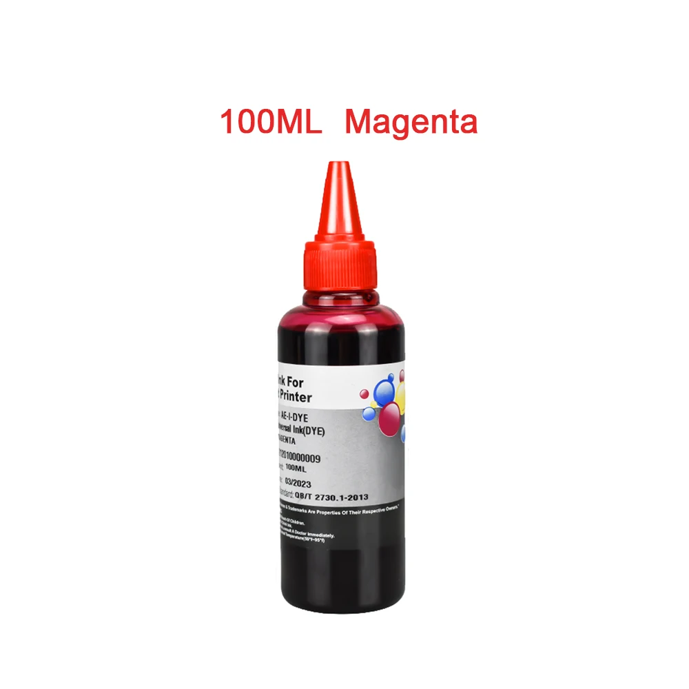 100ml Ink Refill Kit For HP 21 22 301 302 304 121 122 123 650 652 300 140 141 350 351 343 338 XL Cartridge Printer Dye Ink