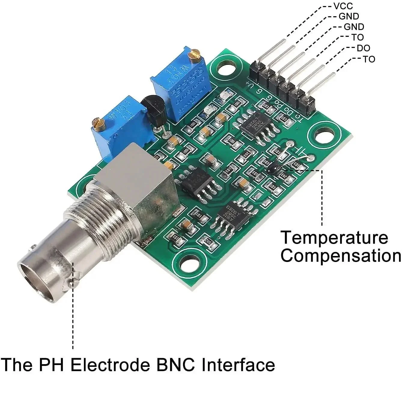 PH Value Data Detection and Acquisition Sensor Module Acidity and Alkalinity Sensor Monitoring and Control ph0-14