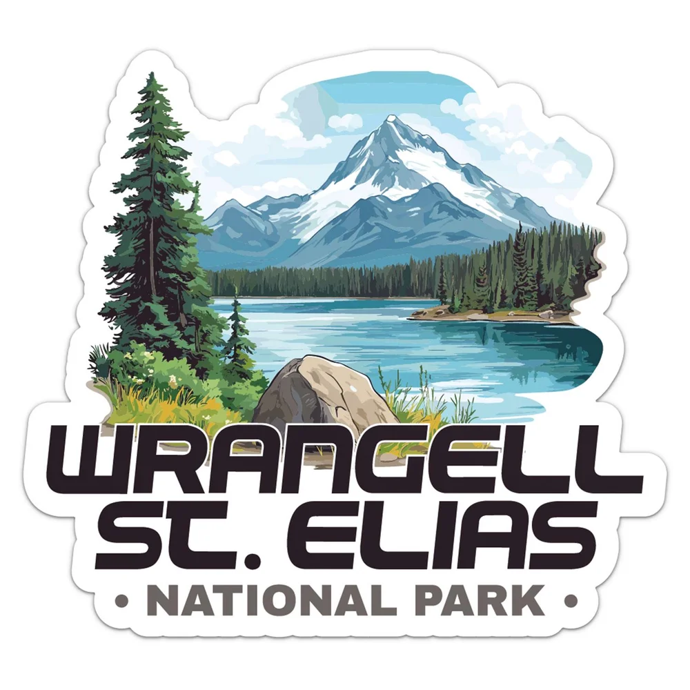 Wrangell St Elias National Park Vinyl Car Sticker Decorative Decal for Car Bumper and Travel Case Creative Car Decor