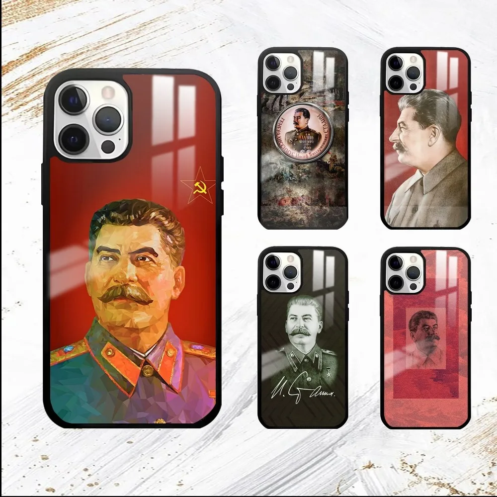 Russian Commander Stalin Phone Case For iPhone 16 15 14 13 12 11 Pro Max Plus Mini PC Mirror Fashion  phone case