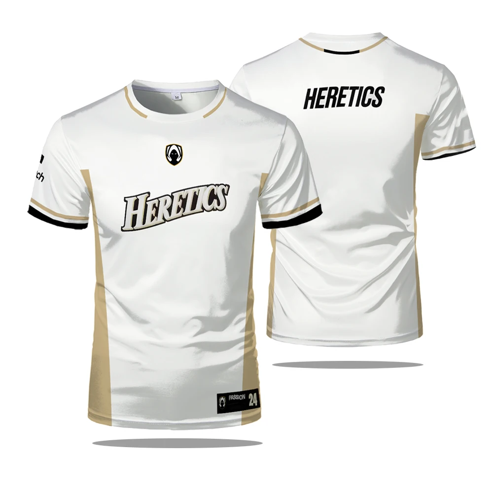 

2024 Esports Team HERETICS Cosplay Jersey T-shirt VALORANT VCT 3D Printed Uniform T Shirt Breathable Oversized Quick-Drying Tees