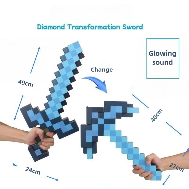 6 أنواع من نموذج سيف التفاعل المعركة، نموذج لعبة دمية الحركة يمكن أن ينبعث الضوء والصوت، لعبة مجسمة هدية عيد ميلاد للأطفال