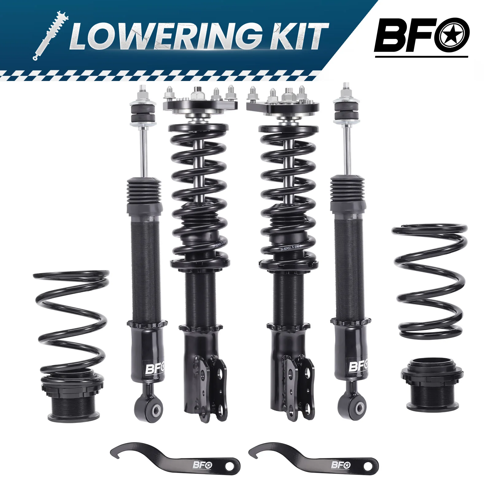 BFO Coilovers Struts สําหรับ FORD MUSTANG 99-04 Suspension Kit ปรับความสูง Coilovers Suspension Lowering Kit