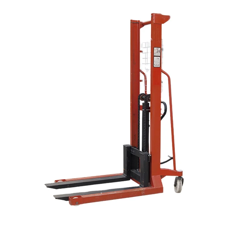 Hand Manual Pallet Operated Stacker Hydraulic 1.6m Lifting Pallet Stacker Forklift