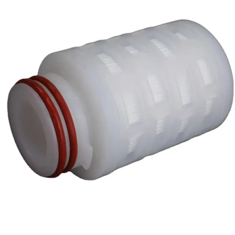 خرطوشة فلتر هواء PTFE Junior 0.22 ميكرون مسعور 5 بوصة PTFE فلتر صغير لترشيح الغاز المعقم