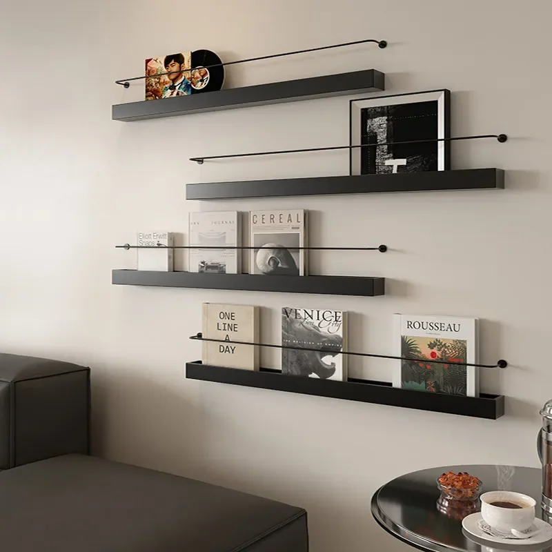 For Metal wrought iron word wall hanging wall, living room wall simple book newspaper rack decoration magazine storage display