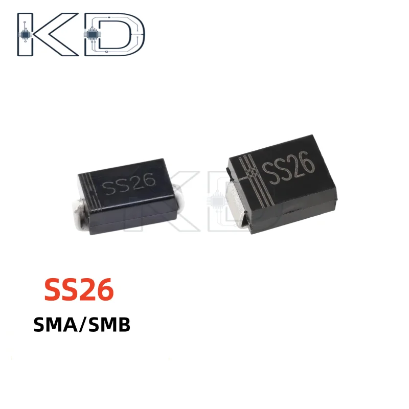 50PCS SS26 SMA SMB SMD Surface Mount Schottky Barrier Rectifier Diodes