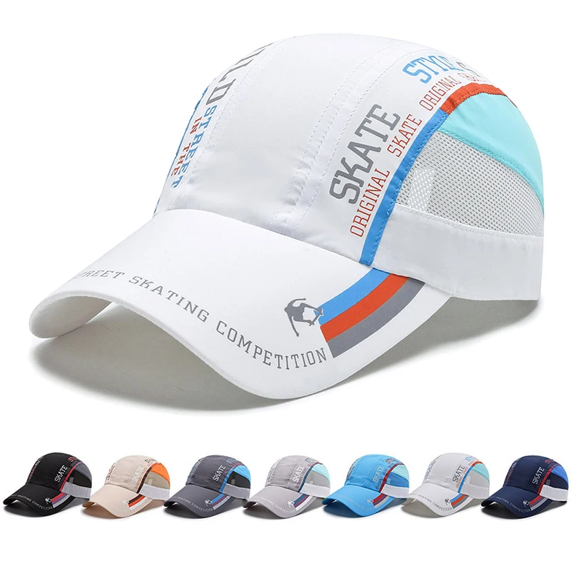 

Quick Drying Golf Caps Summer Beach Sports Snapback Hats Men Women Breathable Baseball Cap Fitness Mesh Trucker Hat