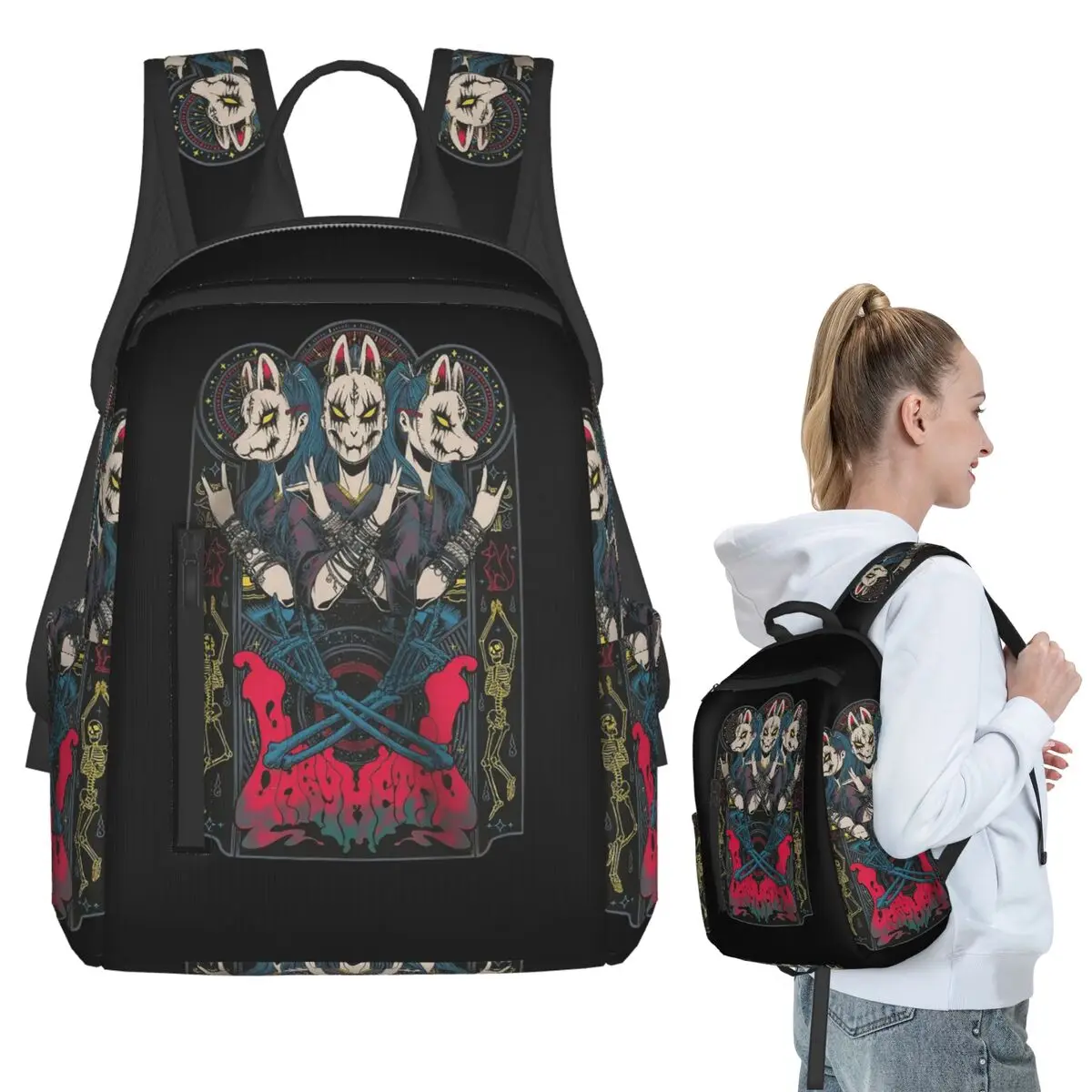 

Babymetal Tour Backpack Student BookBag Kids School Bag Computer Shoulder Bags Men Women