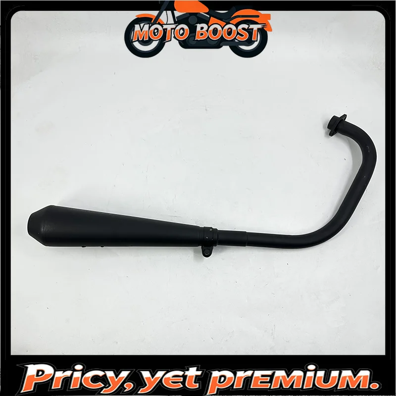 【Premium quality】EXHAUST SYSTEM - COMPLETE - QUIET - BLACK For MUTT Motorcycle Original Parts MPT-0202