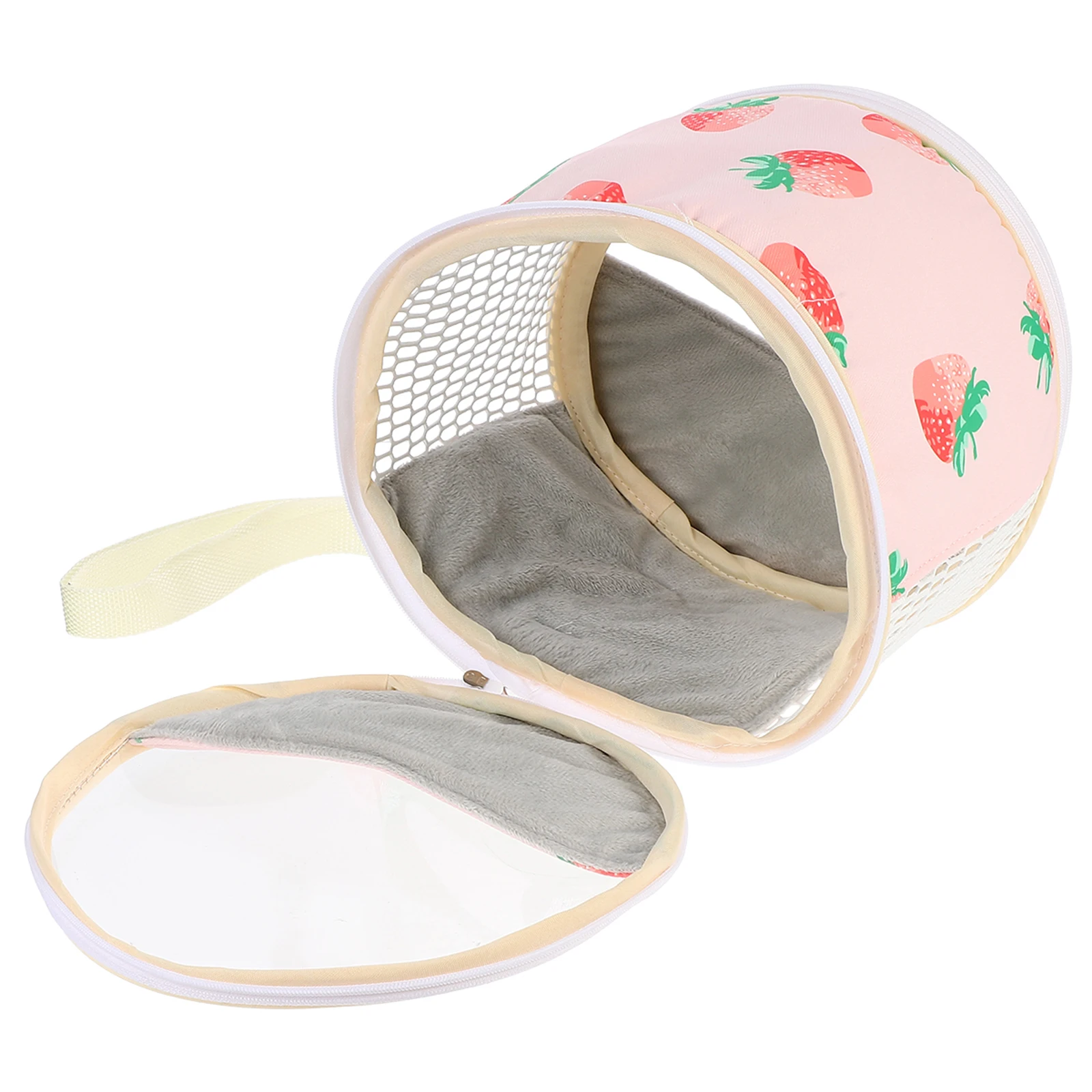 

Small Pet Carrier Lightweight Portable Travel Tote Vents H Strap Transparent Window Small Animals Outdoor Bag Hamster Mice Rat