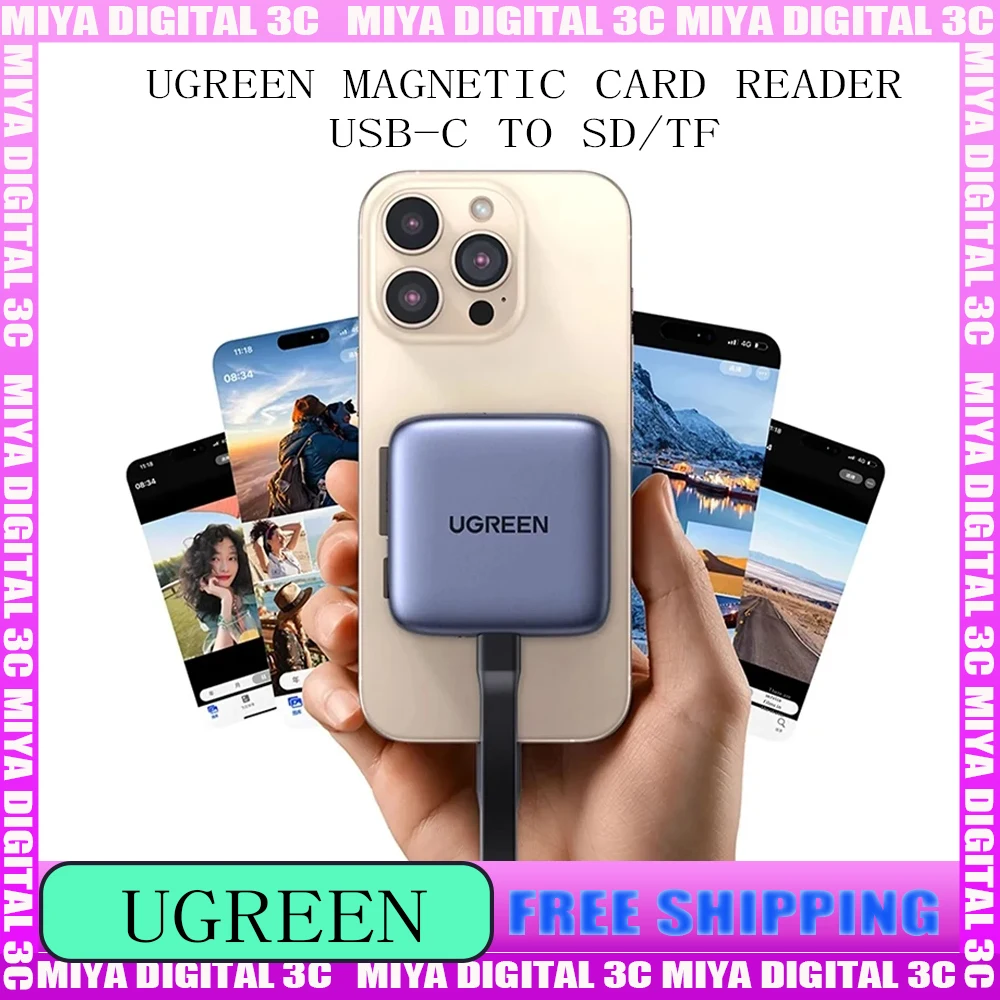 Ugreen قارئ البطاقات المغناطيسية Usb-C إلى فتحة SD/TF Sd4.0 312mb/S للهاتف Magsafe ملحقات الكمبيوتر المحمول SD محول بطاقة SD الصغيرة #1