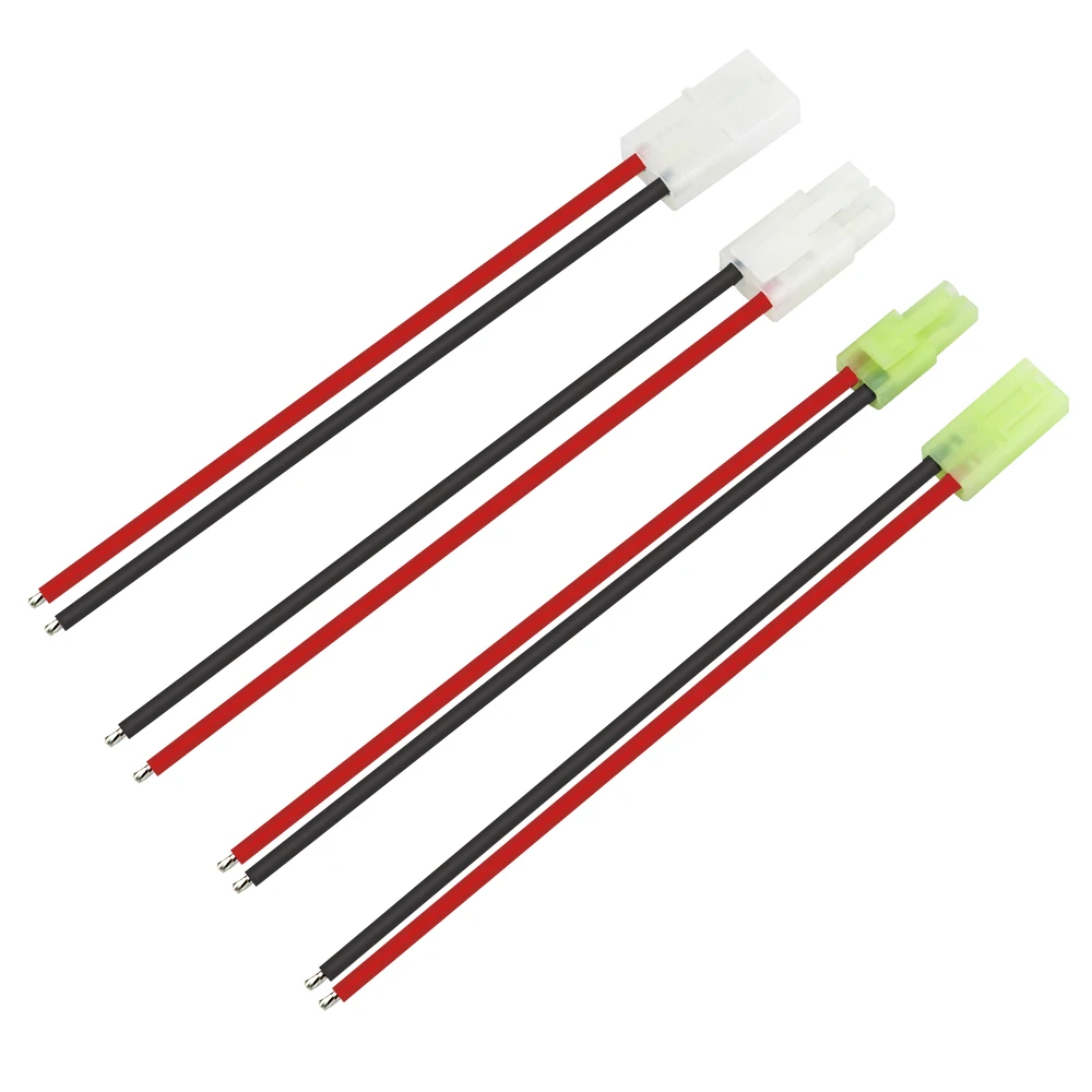 1 Pair Big Tamiya & Mini Tamiya Battery Connector Male & Female Plug Set with 170mm 16AWG Wire Cable Adaptor for RC Plane Car