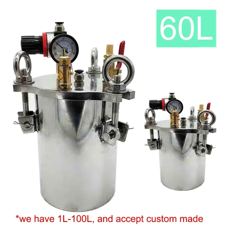 

60L industry Glue Dispensing vessel stainless steel Pneumatic Pressure Tank