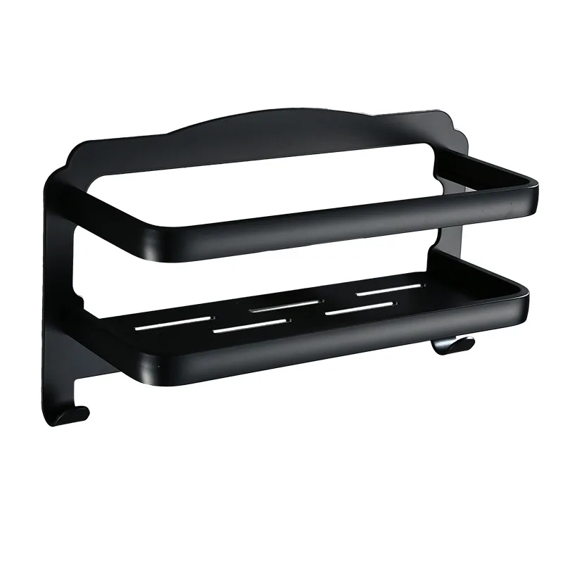 

Brushed Gold Bathroom Shelf Black Aluminum Bathroom Storage Holder Bath Shampoo Holder Basket Holder shelf Bathroom Hardware