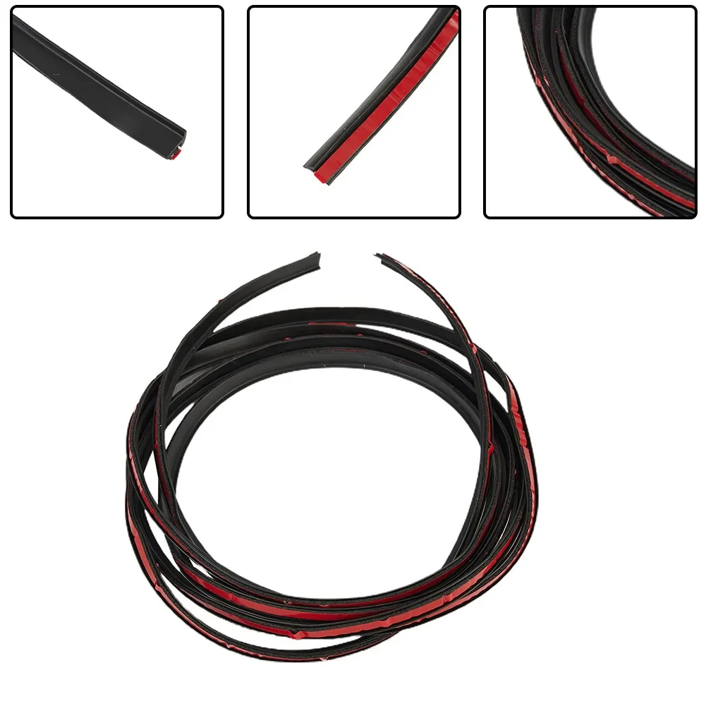 

2M T-Type Rubber Sealing Strip Black For Car Edge Trim Bumper Lip Side Skirt 2M Sealing Strip Car Accessories