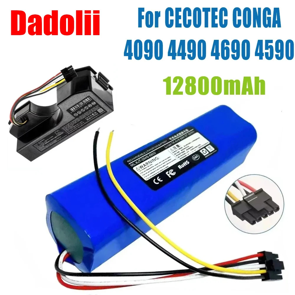 14.8V 12800mAh 100% New CECOTEC CONGA 4090 4490 4690 4590 Mopping Robot Battery Pack Netease Intelligent Manufacturing NIT Model