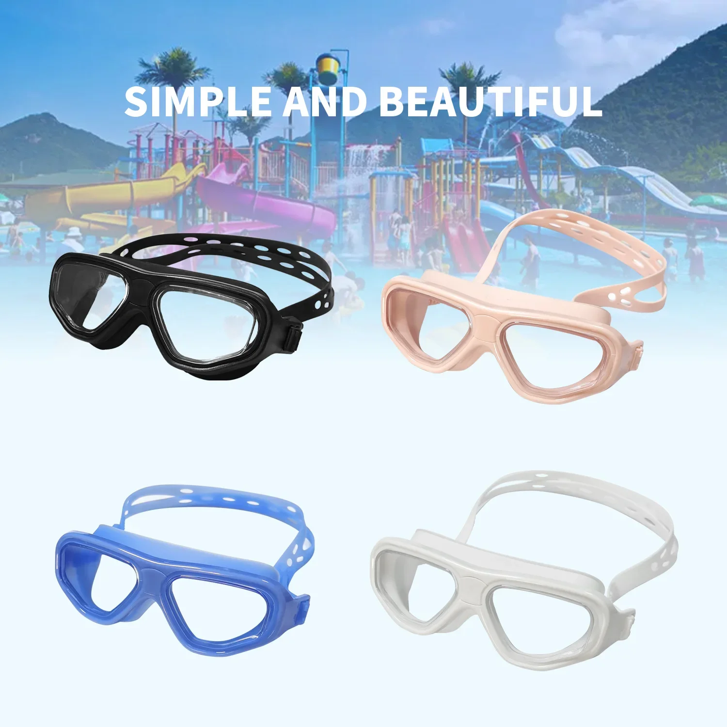 

Professional Adult Anti-fog UV Protection Lens Men Women Swimming Goggles with Earplugs Nose Clip Electroplate Waterproof