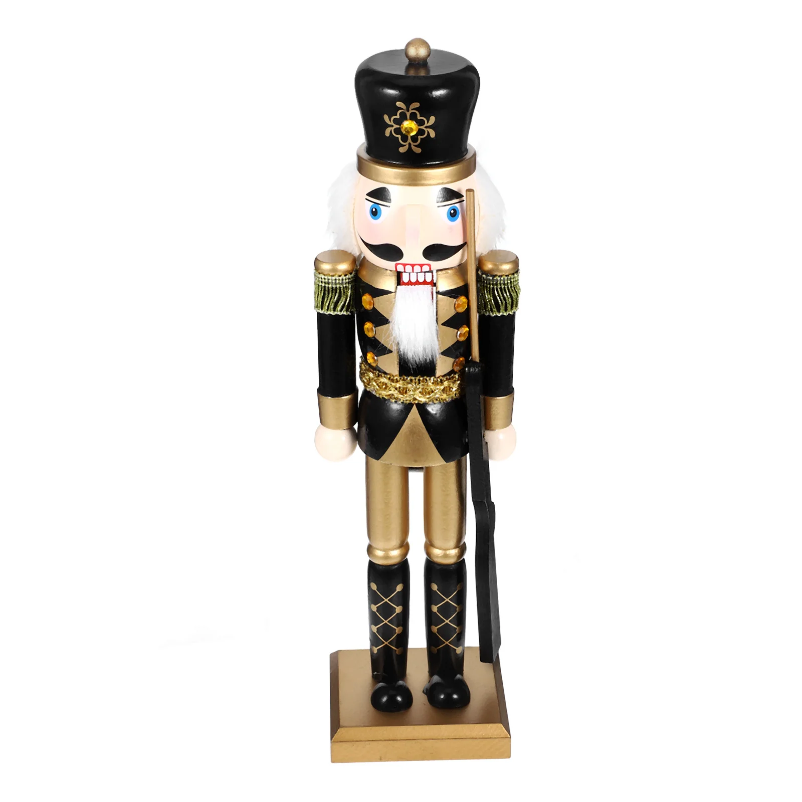 

Christmas Traditional Nutcracker Wooden Sculptures Colorful Xmas Desktop Display Holiday Shelf Ornament Decorative Piece