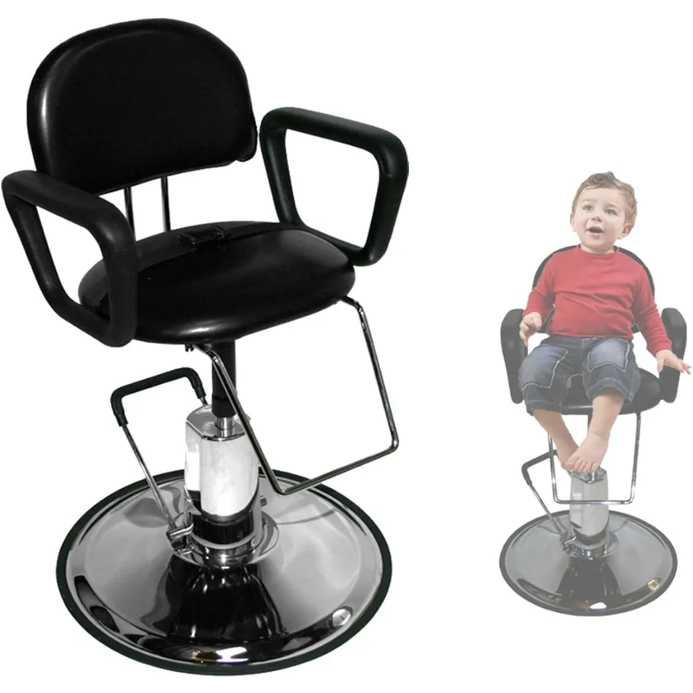 

Hydraulic Lift Barber Salon Chair with Safety Seatbelt, Black