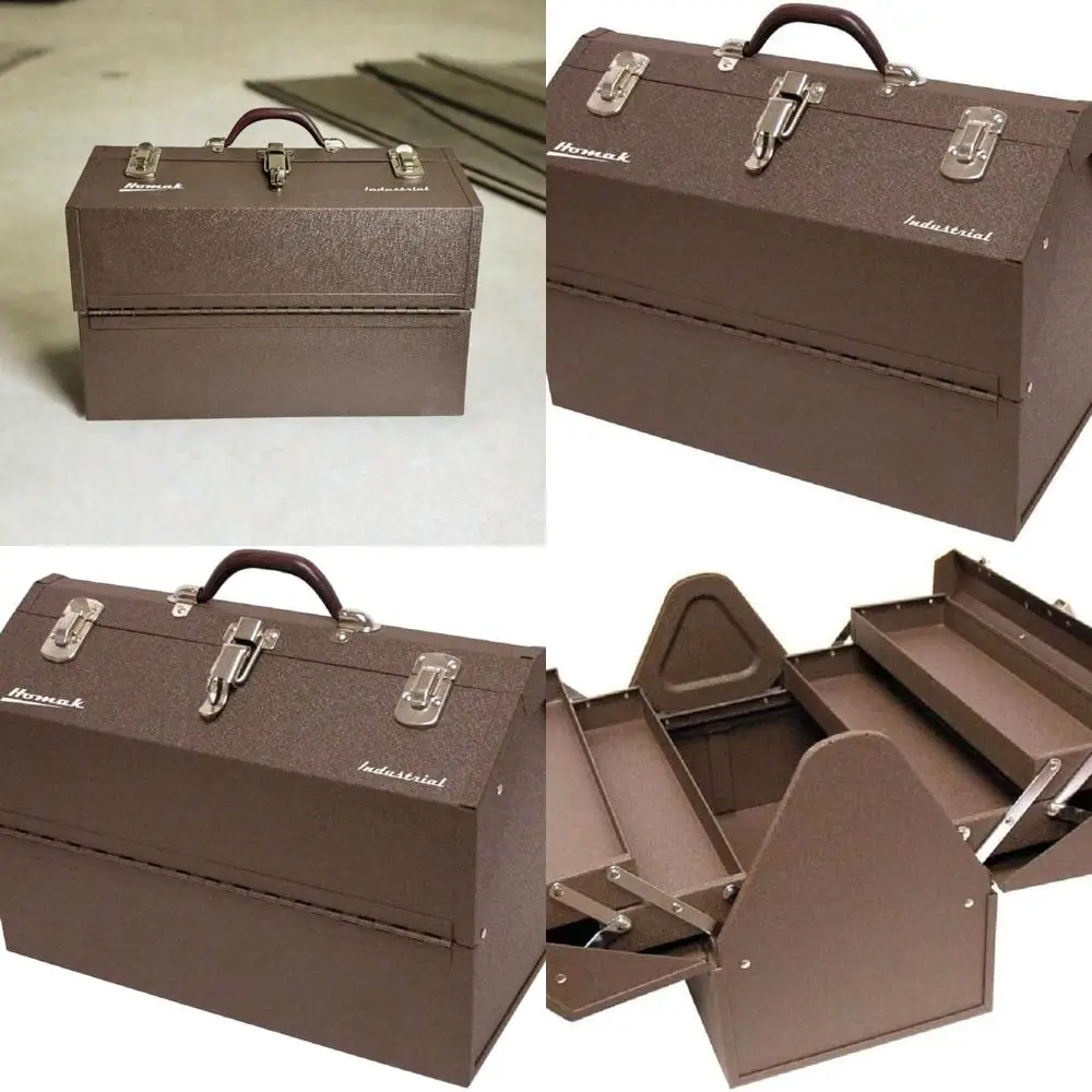 

Стальной ящик для инструментов на 18 отделений, с порошковым покрытием коричневого цвета, модель BW00210180