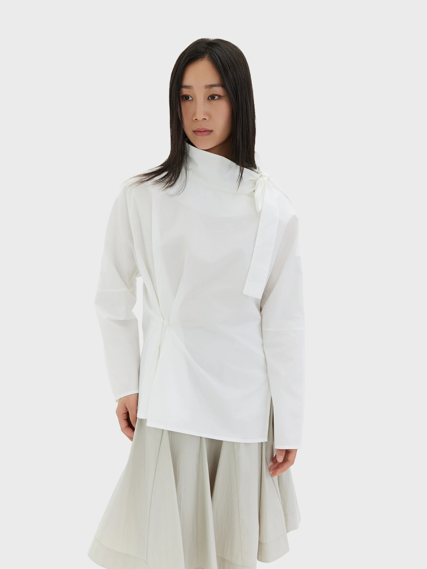 

Seei Double Wear 100% Cotton Casual Style Loose Fit Women's Shirt Breathable Long Sleeve mid Length Casual Fashion