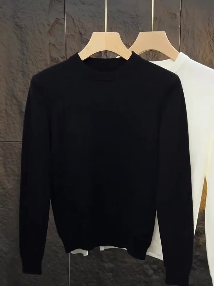 

Slim Fit Knitted Base irt round Ne Men's Women's Autumn Winter Faionable Color Inner Wear Sweater New 2026