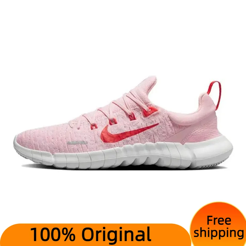 Nike Free Run 5.0 Next Nature Medium Soft Pink Foam Summit White Light Crimson Sneakers shoes CZ1891-602 With Original Box