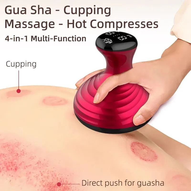 Tinsol Smart Electric Cupping Massage Therapy Apparatus Vacuum Suction Gua Sha Scraping Device Body Meridian Therapy Health