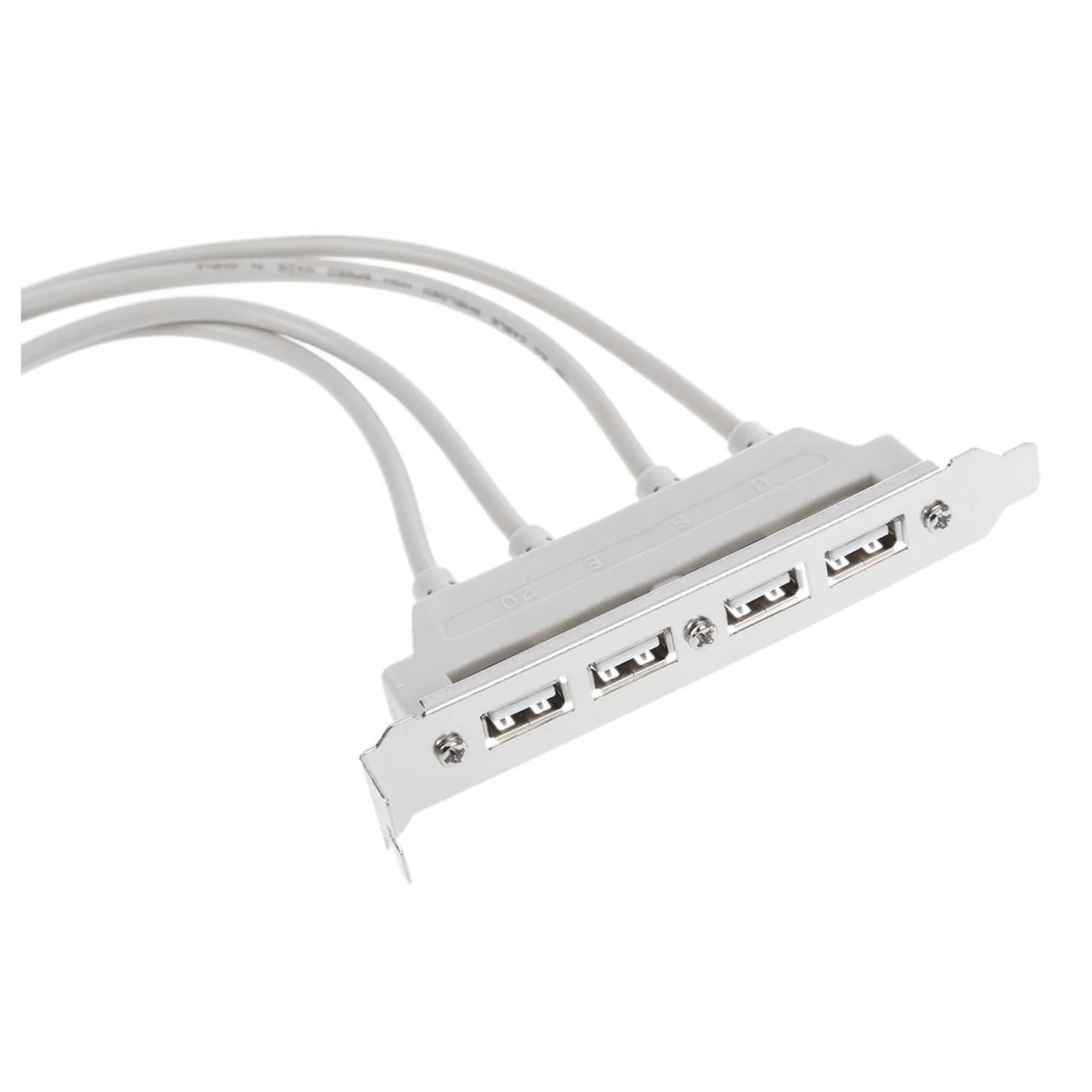 AA08-3X Dual Motherboard 9Pin Header To 4Port USB 2.0 Female Cable PCI Bracket