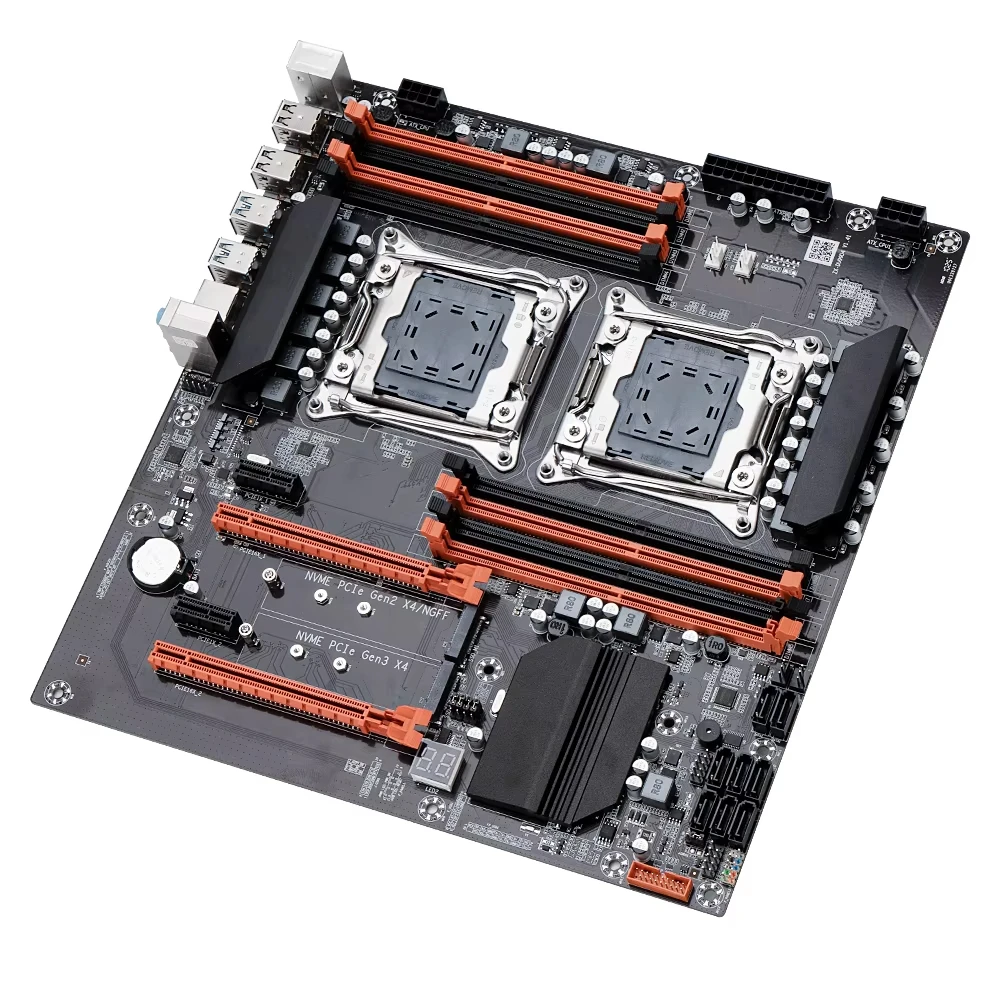 MOUGOL X99 Dual CPU Gamingเมนบอร์ดชุดntel Xeon E5 2680 V4 & DDR4 32GB (4*8GB) LGA2011-3 M.2 NVMEสําหรับเดสก์ท็อปคอมพิวเตอร์โฮสต์