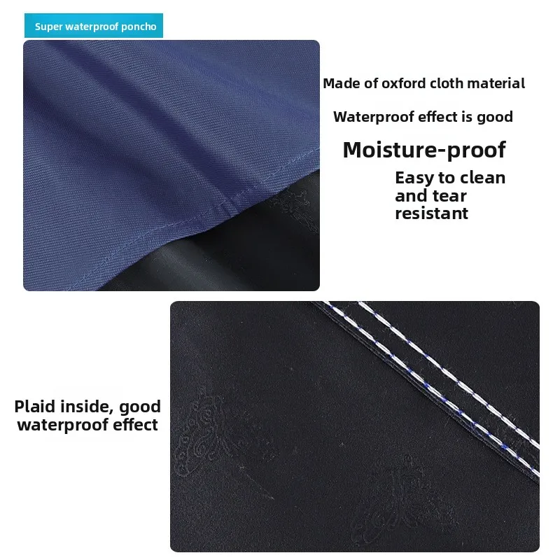 Thickened and Extended Raincoat for Adult Single Rider – Suitable for Electric Bicycles, Electric Motorcycles and Motorcycles