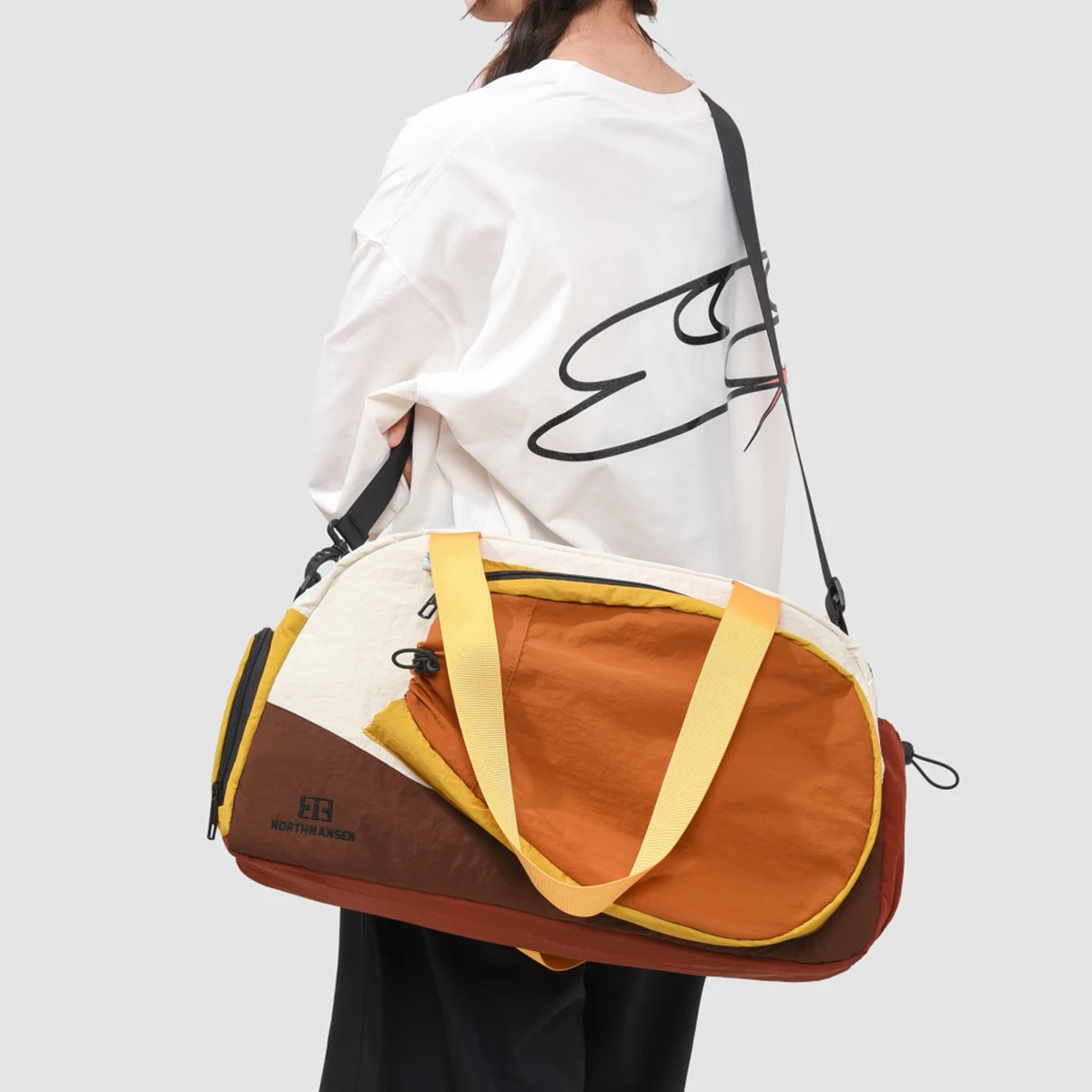 Grenzüberschreitende, wasserabweisende Badminton-Tasche mit großem Fassungsvermögen, Umhängetasche für Fitness, koreanische 3-in-1-Tennistasche, Reisetasche für Studenten – Detail 8