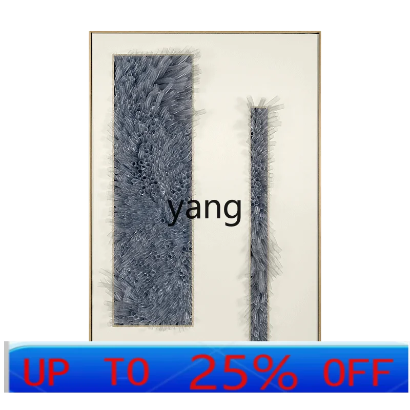 LMM modern simple sofa background wall painting handmade three-dimensional creative physical decoration bedroom painting