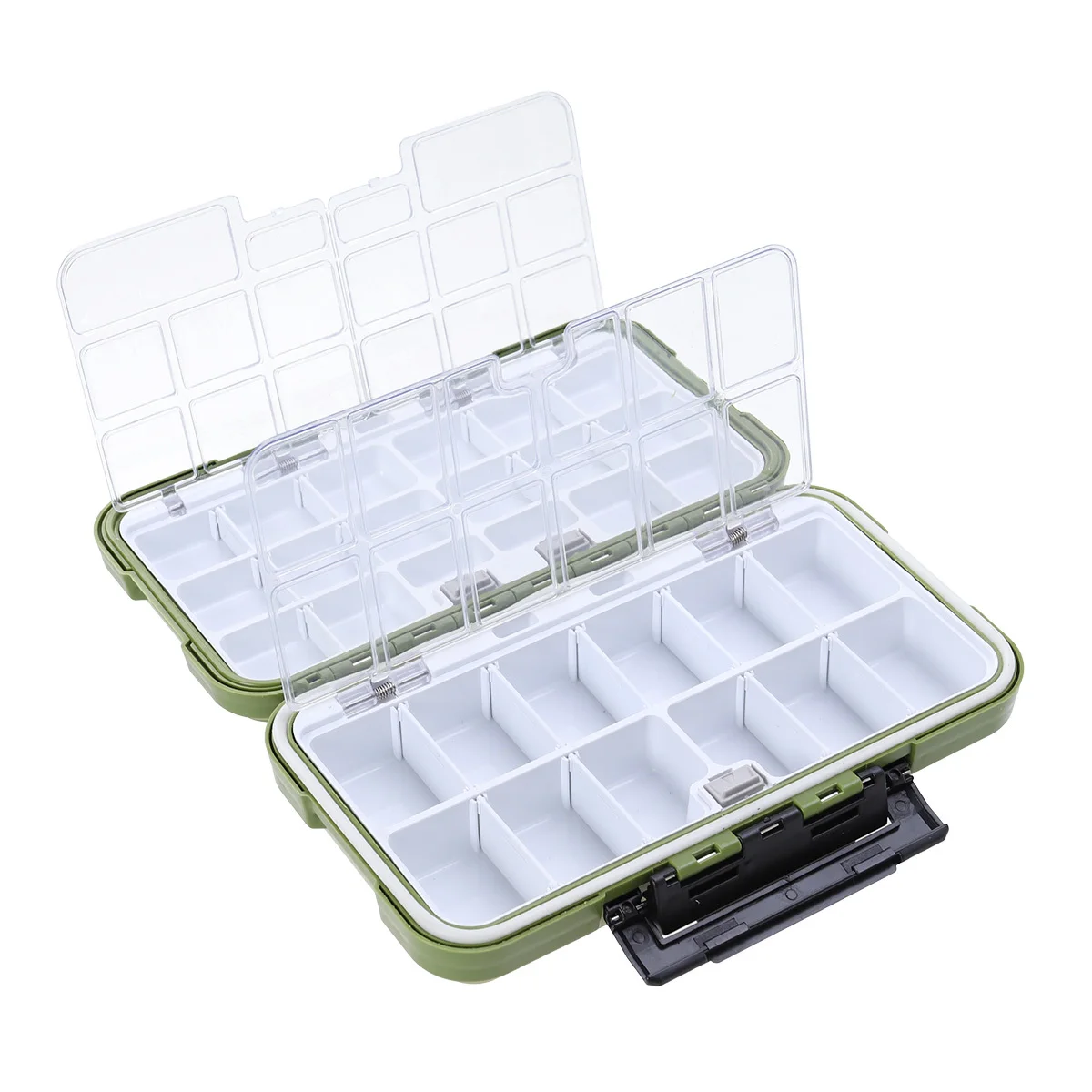 صندوق خطاف الصيد مقاس L أخضر مقاوم للماء ومقاوم للصدمات وقوة عالية وإكسسوارات رياضية خارجية للتخزين #6