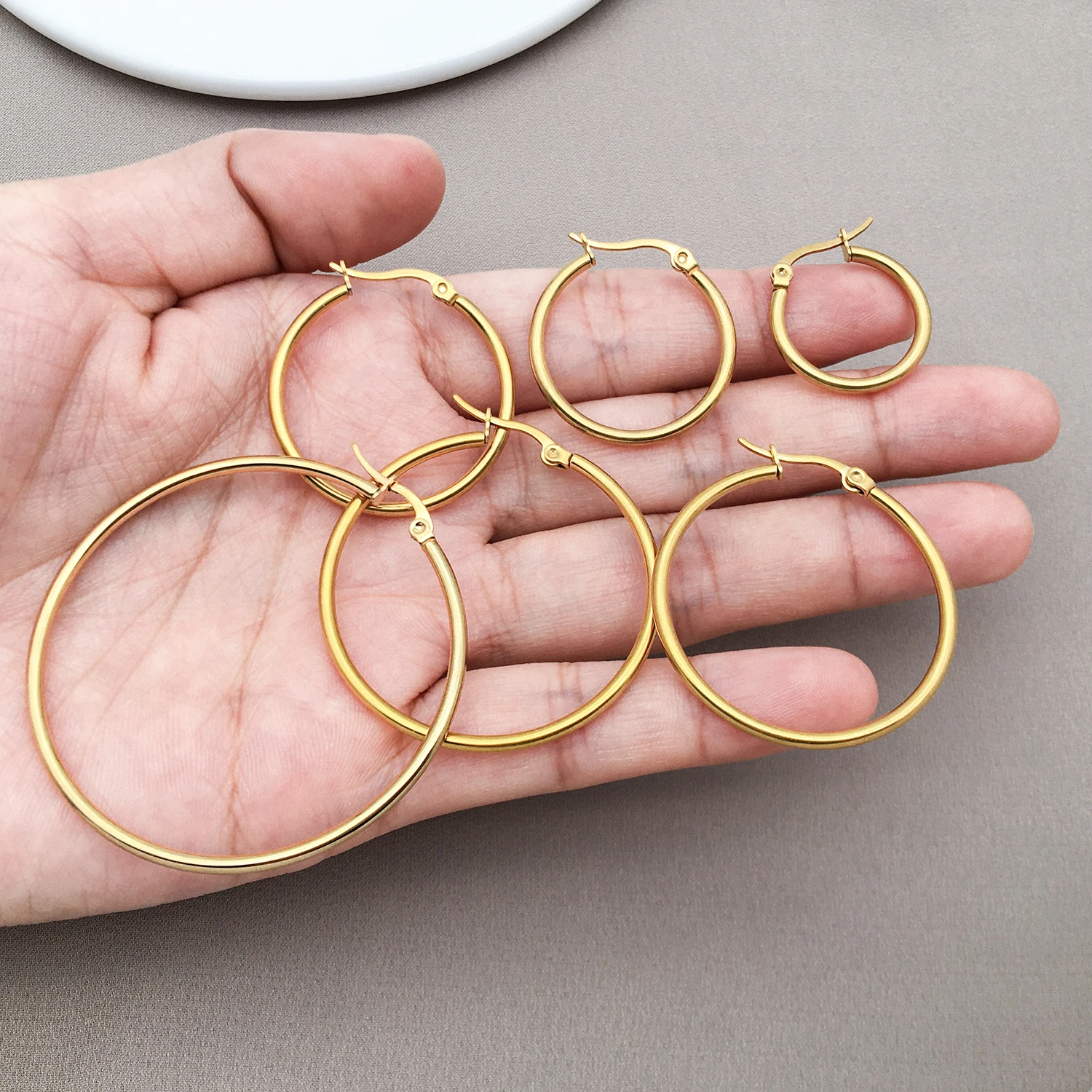6pcs/lot 20-50mm Stainless Ste - Jewelry Making Rings recension och pris